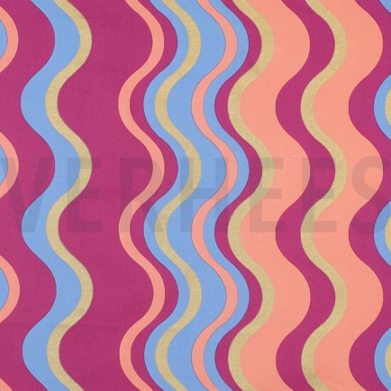 FINE POPLIN FOIL STRIPES BLUE (hover)