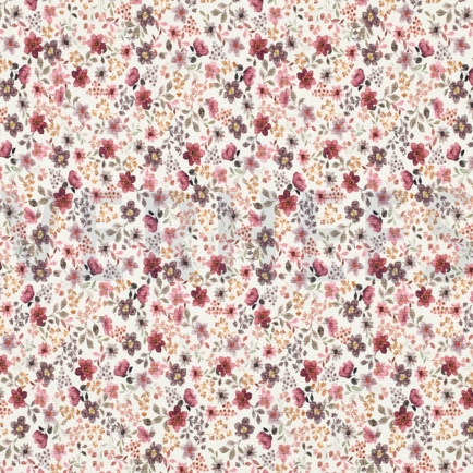 JERSEY CÔTELÉ DIGITAL FLEURS BORDEAUX (hover)