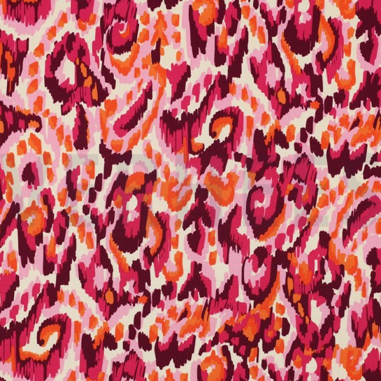 VISCOSE STRETCH IKAT FUCHSIA #7
