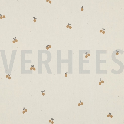 POPELINE DE COTON GOTS NATUREL FRUITS NATUREL (hover)