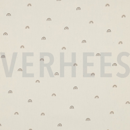 POPELINE DE COTON GOTS NATUREL ARC-EN-CIELS NATUREL (hover)