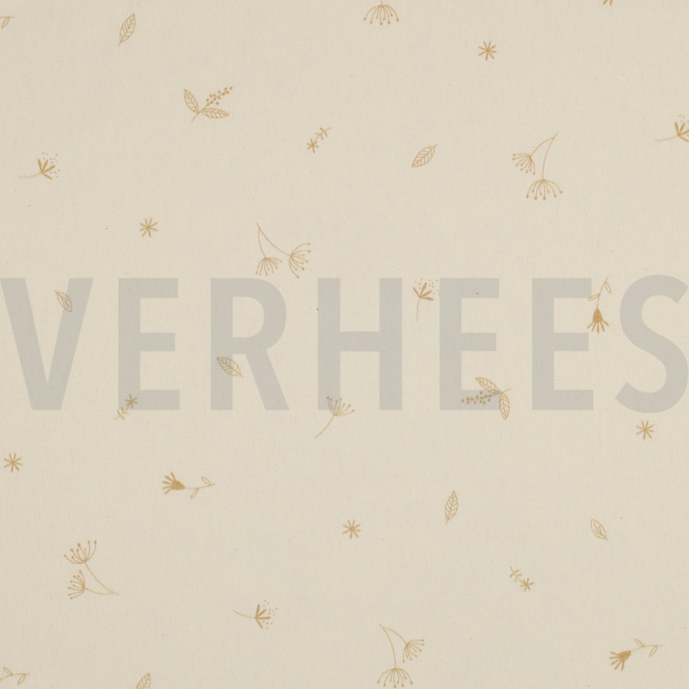 JERSEY GOTS NATURAL BLÄTTER NATUR