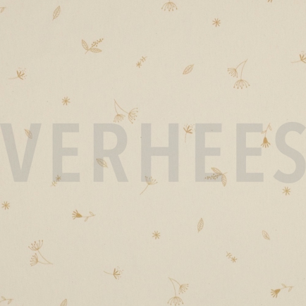 JERSEY GOTS NATURAL LEAVES NATURAL (hover)