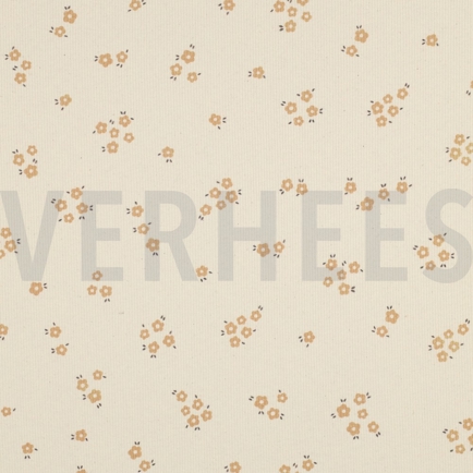 RIB JERSEY GOTS NATURAL FLOWERS NATURAL (hover)