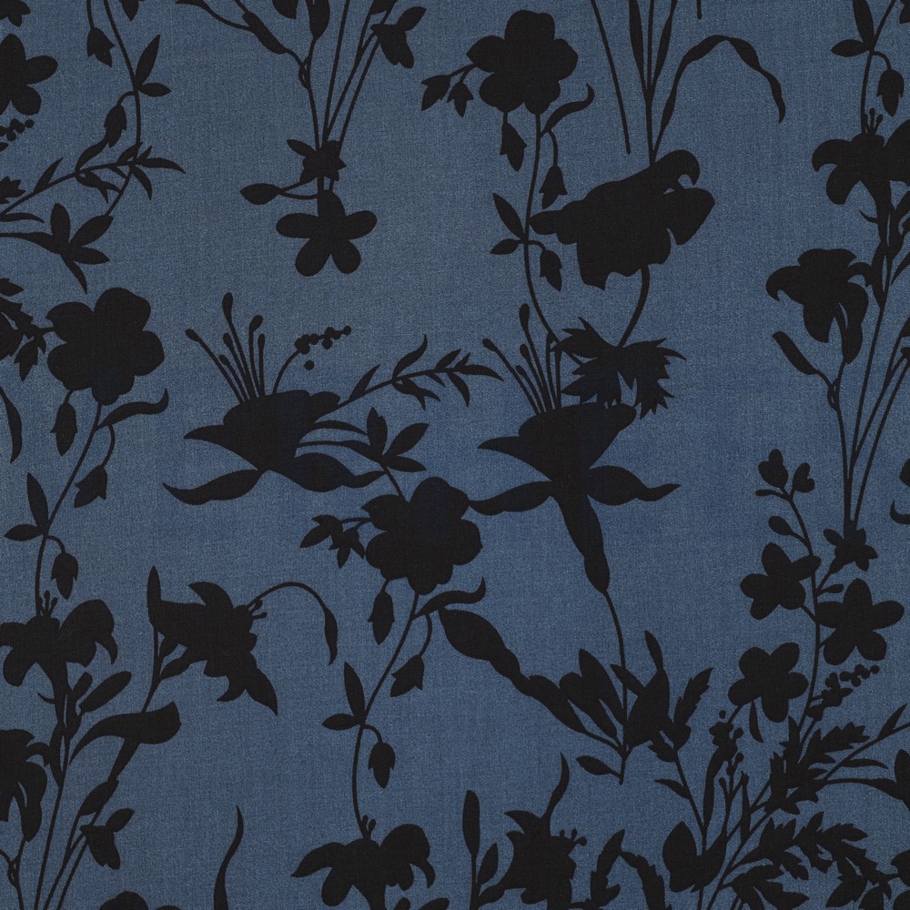 VISCOSE RADIANCE BLOEMEN MARINEBLAUW
