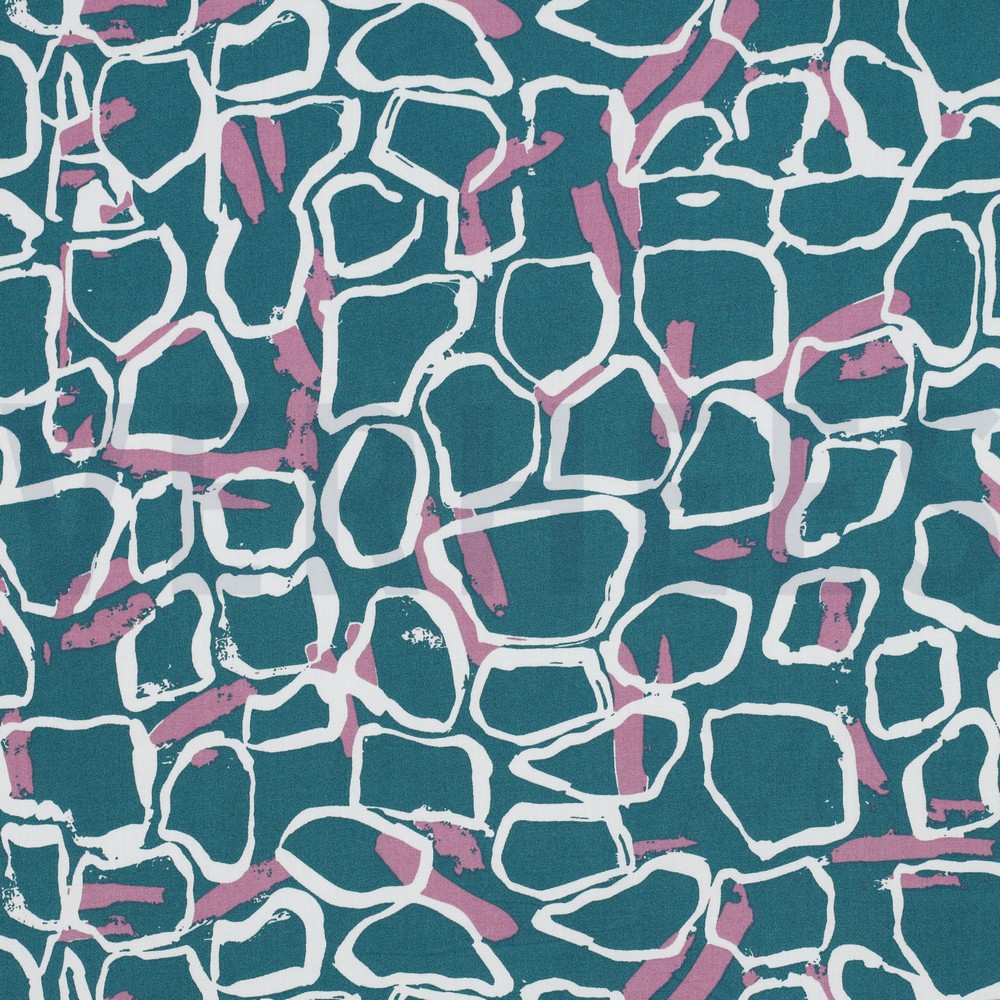 VISCOSE RADIANCE ABSTRACT PETROL