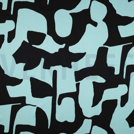 VISCOSE ROSELLA STRETCH GEOMETRIC LIGHT BLUE (hover)