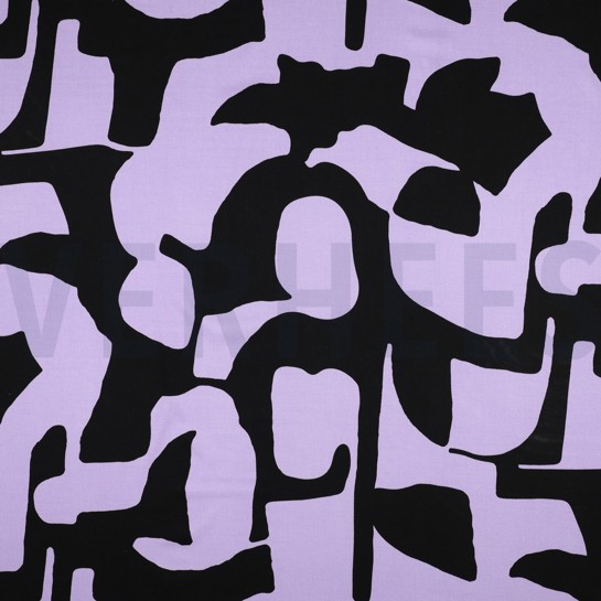 VISCOSE ROSELLA STRETCH GEOMETRISCH LAVENDEL #7