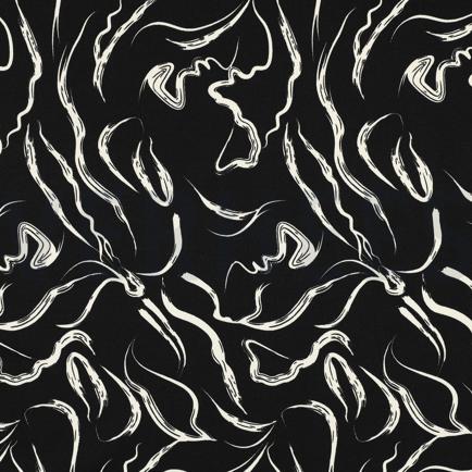 VISCOSE ROSELLA STRETCH ABSTRACT BLACK (hover)