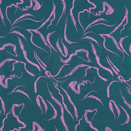 VISCOSE ROSELLA STRETCH ABSTRACT PETROL (hover)