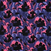 VISCOSE ROSELLA STRETCH BLOEMEN MARINEBLAUW (thumbnail)