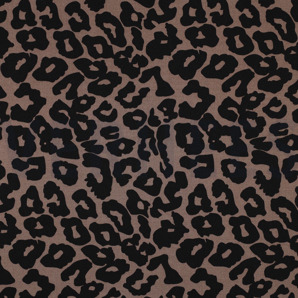VISCOSE ROSELLA STRETCH ANIMAL SKIN BROWN