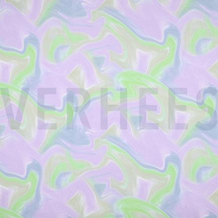 VISCOSE STRETCH DIGITAL ABSTRACT LAVANDE (hover)