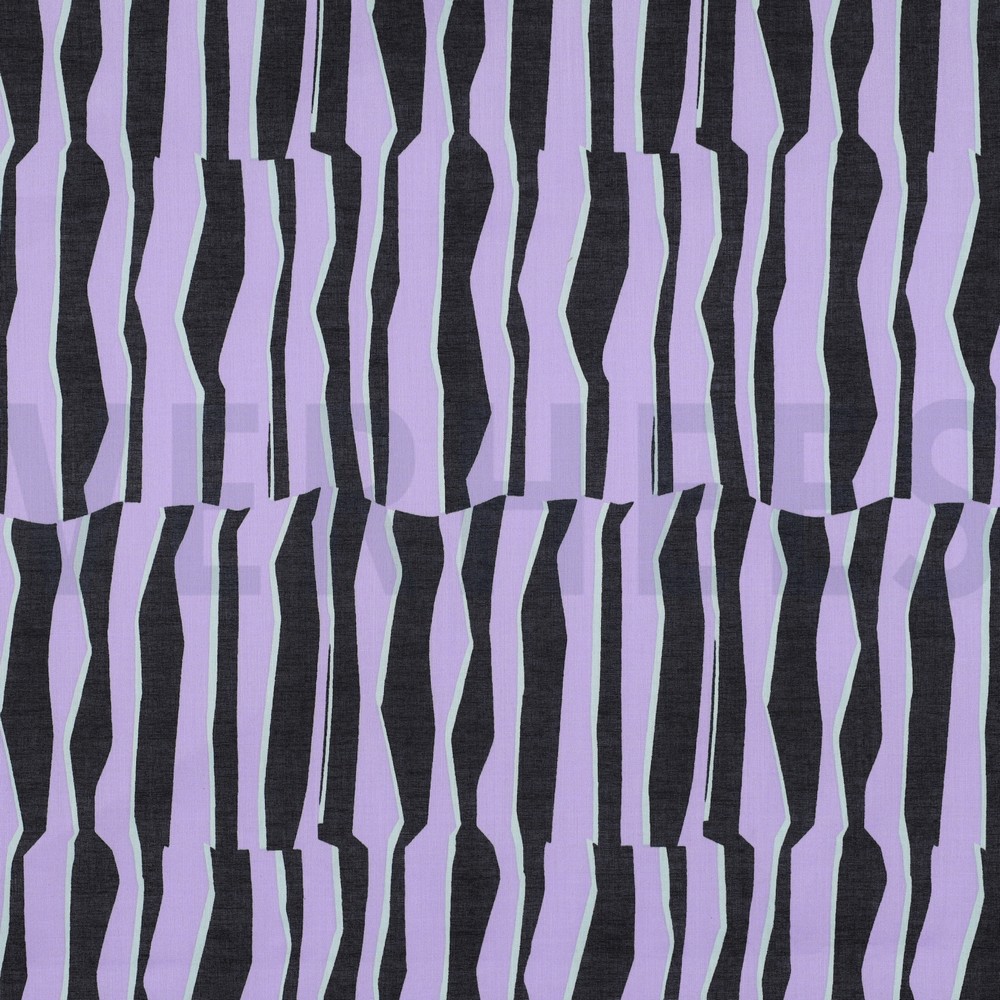 COTTON VOILE GEOMETRIC LAVENDER