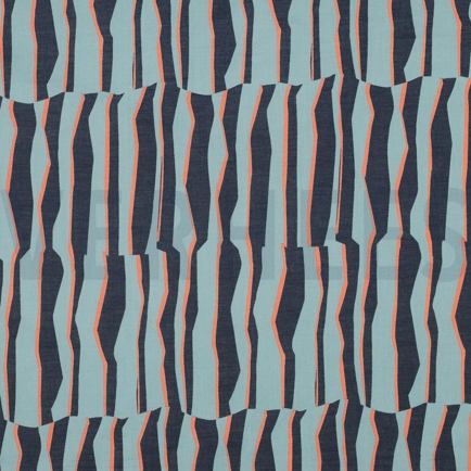 KATOEN VOILE GEOMETRISCH LICHT PETROL (hover)