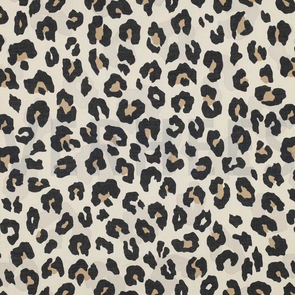 COTTON VOILE ANIMAL SKIN SAND