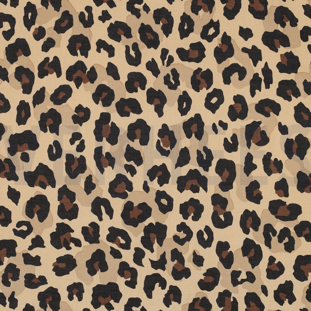 KATOEN VOILE DIERENHUID CAMEL