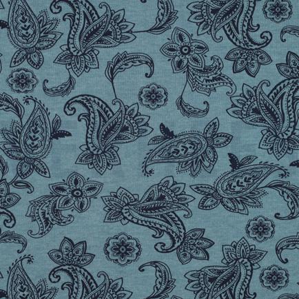 SWEAT MÉLANGE PAISLEY BLEU FUMÉ MÉLANGÉ (hover)