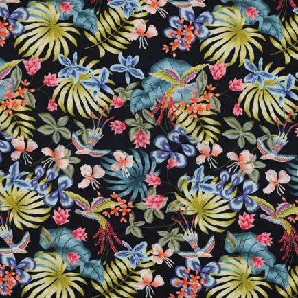 SWEAT DIGITAL OISEAUX TROPICAUX BLEU MARINE (hover)