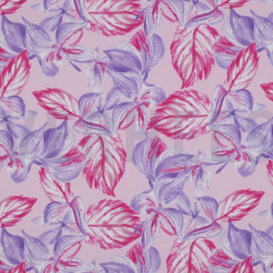 VISCOSE RADIANCE DIGITAAL BLADEREN ROZE #7