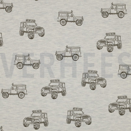 JERSEY MELANGE AUTO’S ECRU GEMÊLEERD (hover)