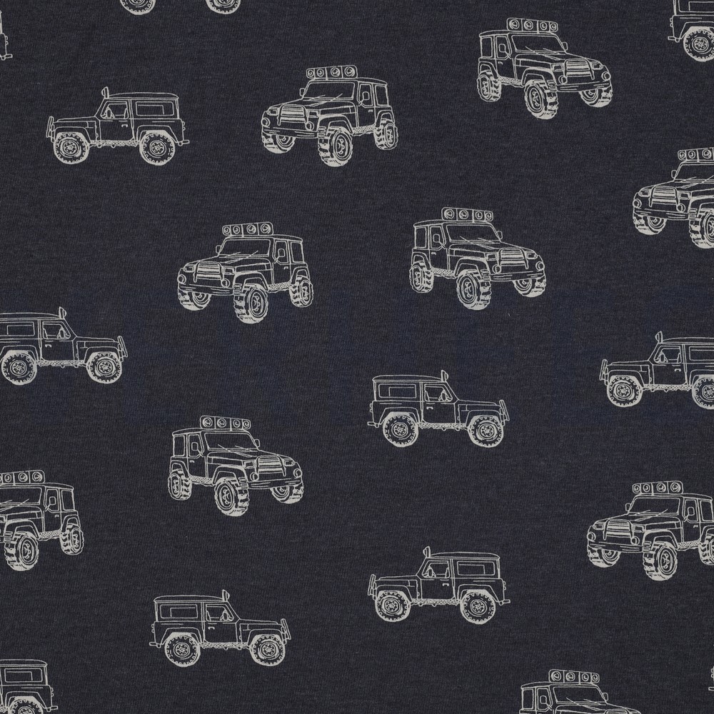 JERSEY MELANGE AUTO’S INDIGO GEMÊLEERD