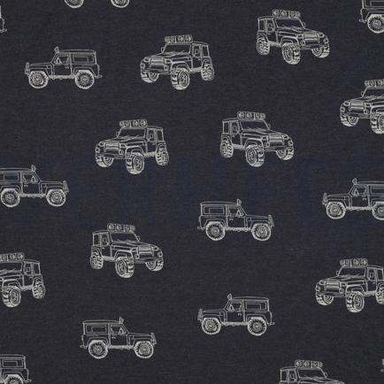 JERSEY MÉLANGE VOITURES INDIGO CHINÉ (hover)