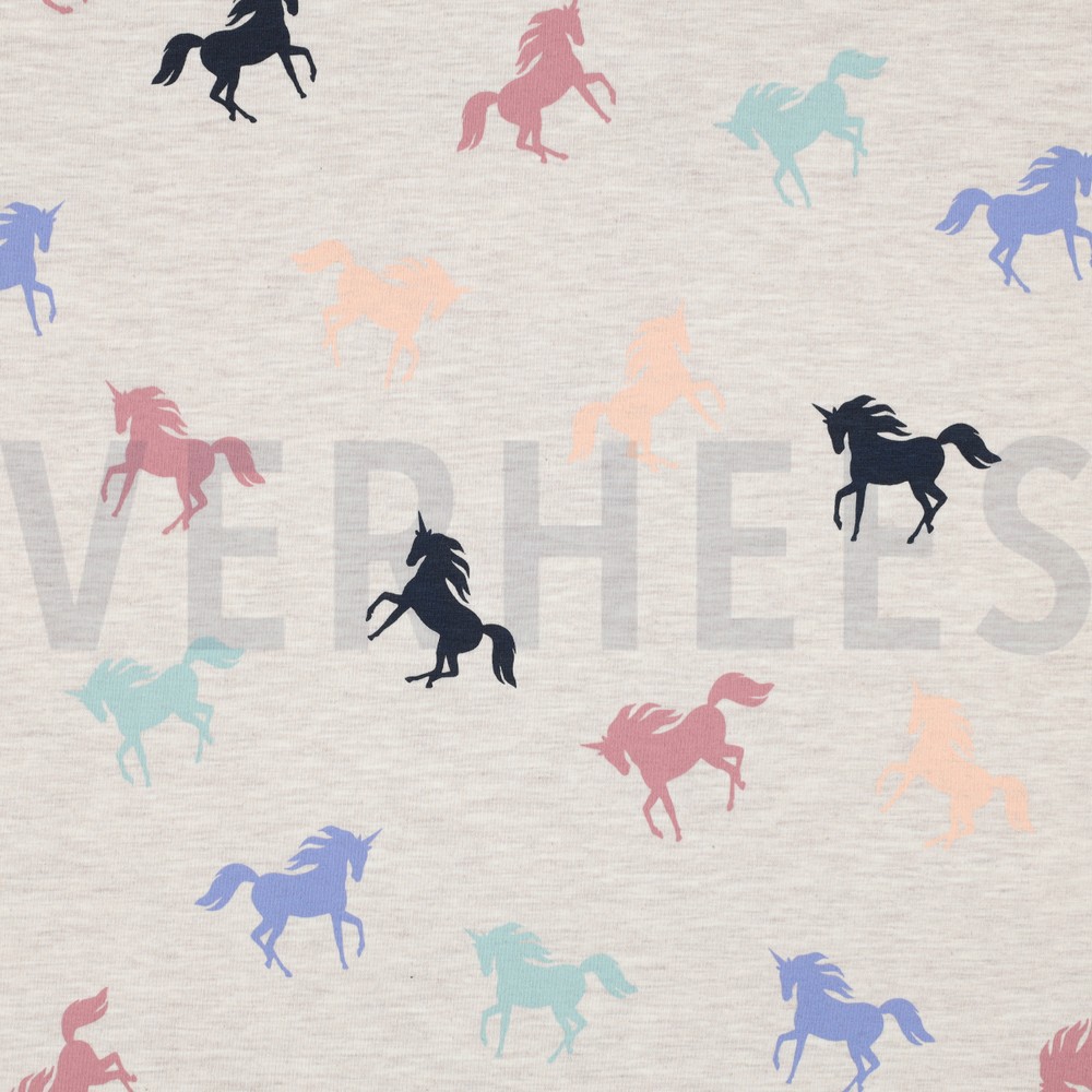 JERSEY MELANGE UNICORNS LIGHT SAND MELANGE