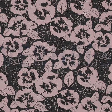 JERSEY MÉLANGE FLEURS ANTHRACITE CHINÉ (hover)