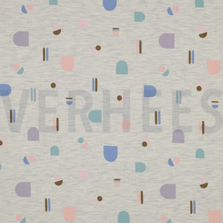 JERSEY MÉLANGE ABSTRAIT ÉCRU MÉLANGÉ (hover)