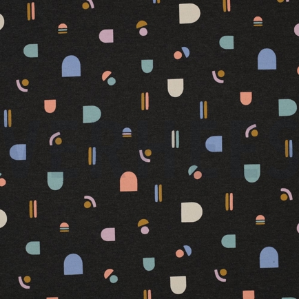 JERSEY MÉLANGE ABSTRAIT ANTHRACITE CHINÉ (hover)