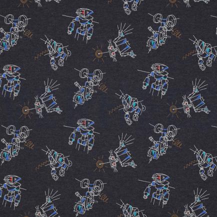 JERSEY MÉLANGE ROBOTS INDIGO CHINÉ (hover)