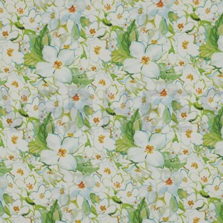 VISCOSE RADIANCE DIGITAL FLEURS VERT (hover)