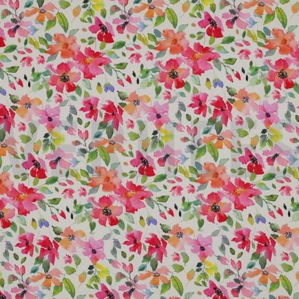 VISCOSE RADIANCE DIGITAL FLEURS BLANC (hover)