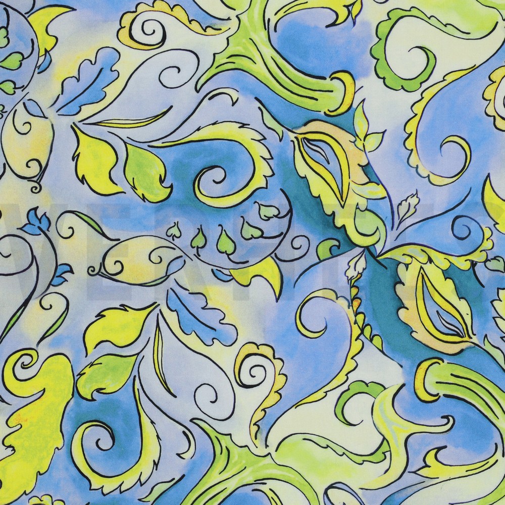 VISCOSE RADIANCE DIGITAL ABSTRACT BLUE