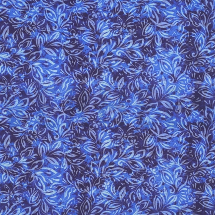 VISCOSE RADIANCE DIGITAAL BLOEMEN MARINEBLAUW (hover)
