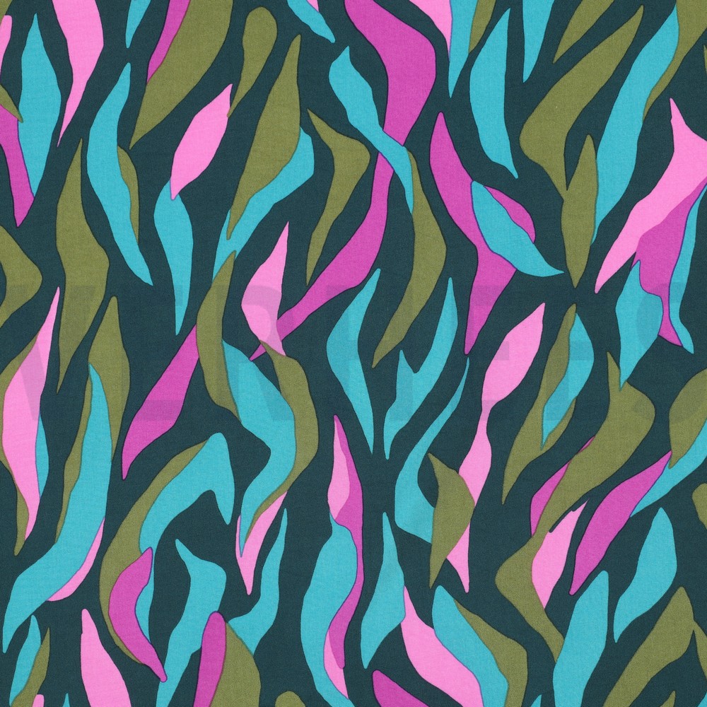 LENZING™ ECOVERO™ ABSTRAIT VERT FONCÉ