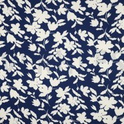 MAGNOLIA STRETCH FLOWERS NAVY (thumbnail)