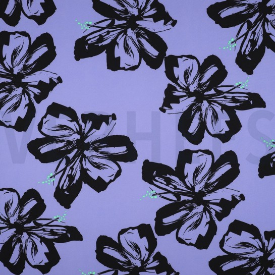 MAGNOLIA STRETCH FLOWERS LIGHT BLUE #7