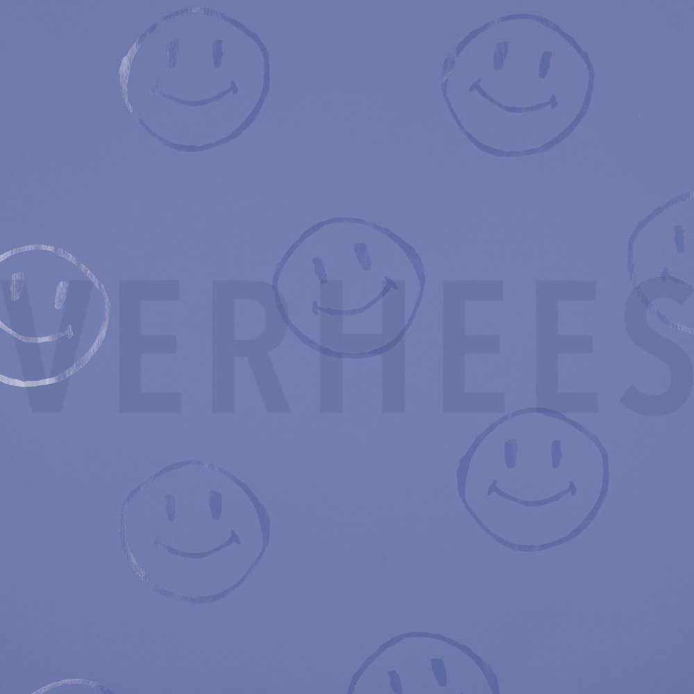 REGENMANTEL LUSTIGE GESICHTER BLAU