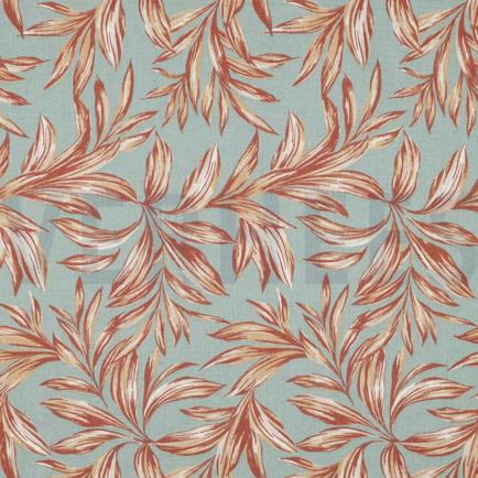 LIN VISCOSE LAVÉ FEUILLES VERT ANCIEN (hover)