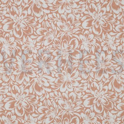 LIN LAVÉ FLEURS ABRICOT CLAIR (hover)