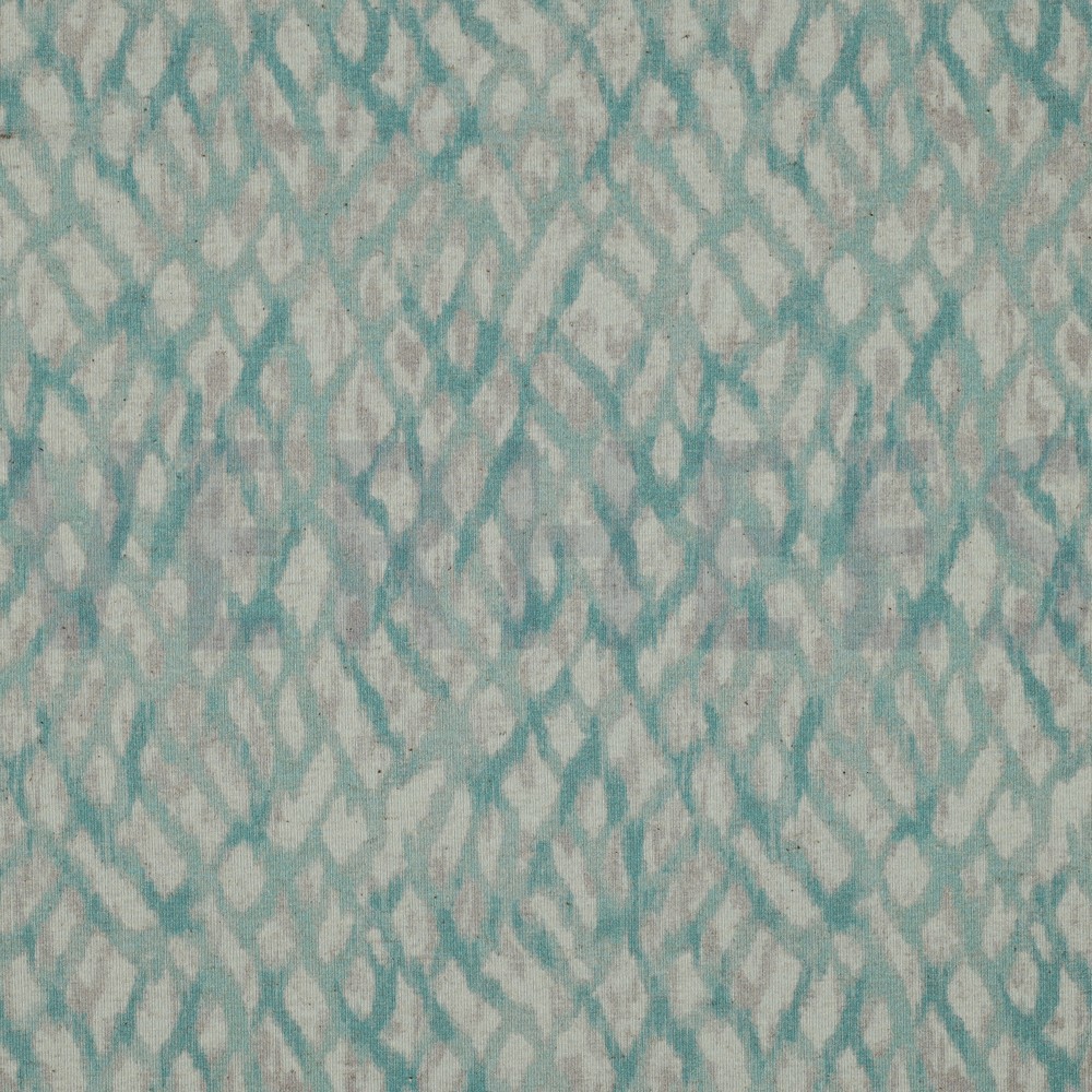 LINEN JERSEY DIGITAL ANIMAL SKIN MINT