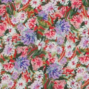 VISCOSE SATIJN DIGITAAL BLOEMEN PAARS (thumbnail)