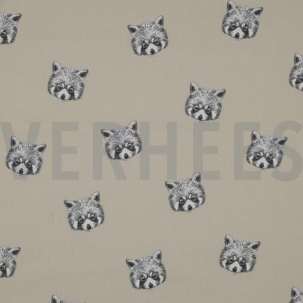 POPELINE DE COTON TISSAGE FIN DIGITAL PANDAS ROUX SABLE (hover)