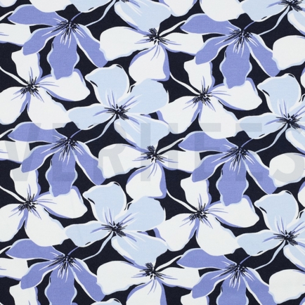 SOFT SWEAT FLEURS BLEU MARINE (hover)