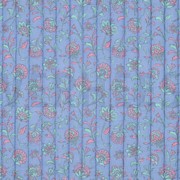 STEPPSTOFF MUSSELIN BLUMEN ZWEISEITIG HELLBLAU/MINT (thumbnail)