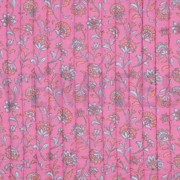 STEPPSTOFF MUSSELIN BLUMEN ZWEISEITIG FUCHSIA/HELLBLAU (thumbnail)