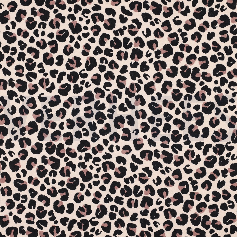 FRENCH TERRY DIGITAL LUSTIGE GESICHTER BEIGE