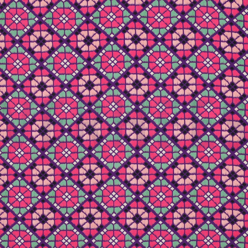 LENZING™ ECOVERO™ DIGITAL GEOMETRIC FUCHSIA